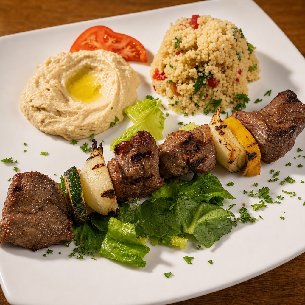 Beef Kebab Lunch.