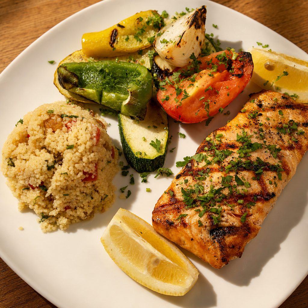 Grilled Salmon.